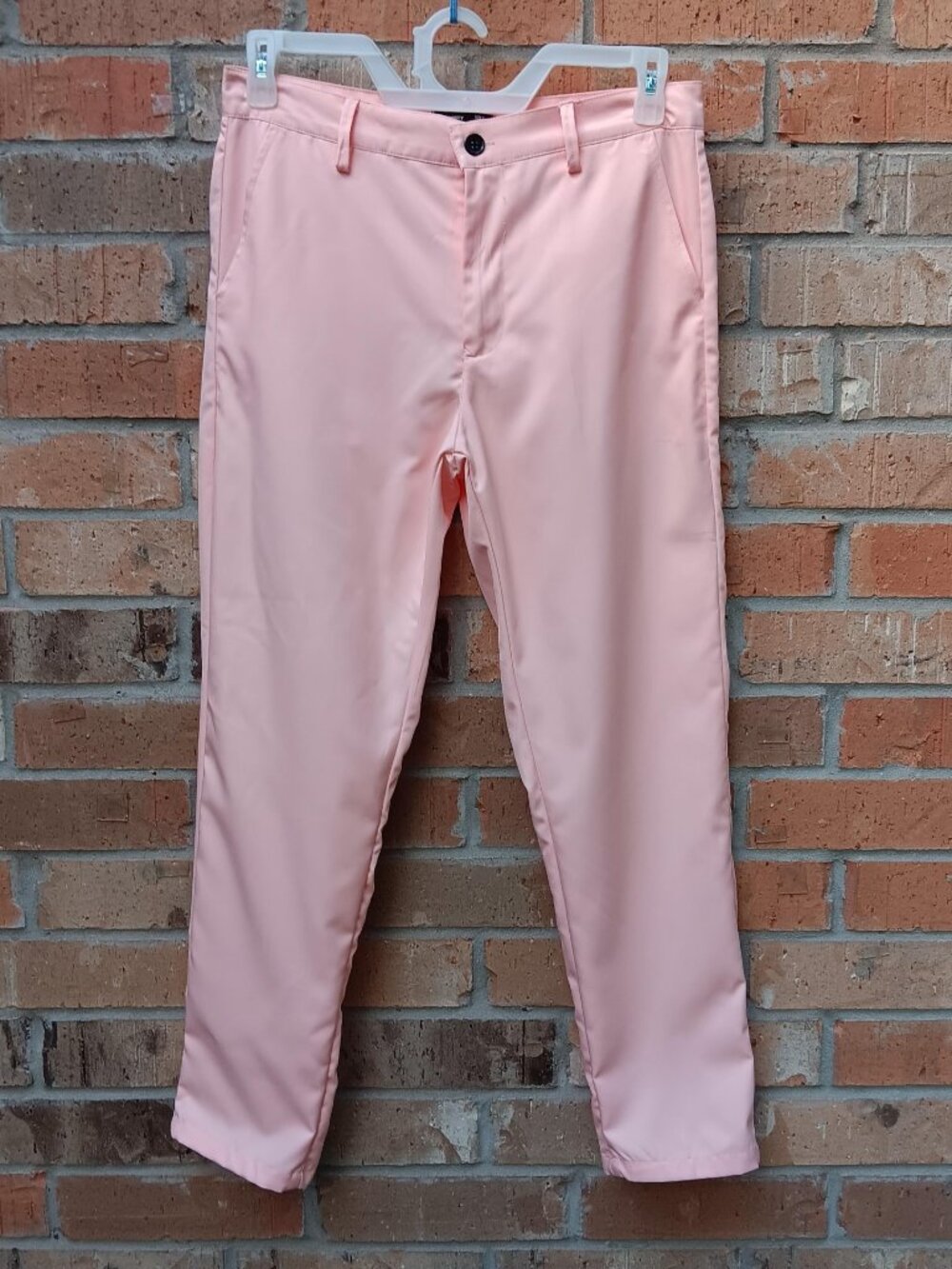 Manfinity Womens Trouser Light Weight Pants Straight Leg Pink Peach Size S
